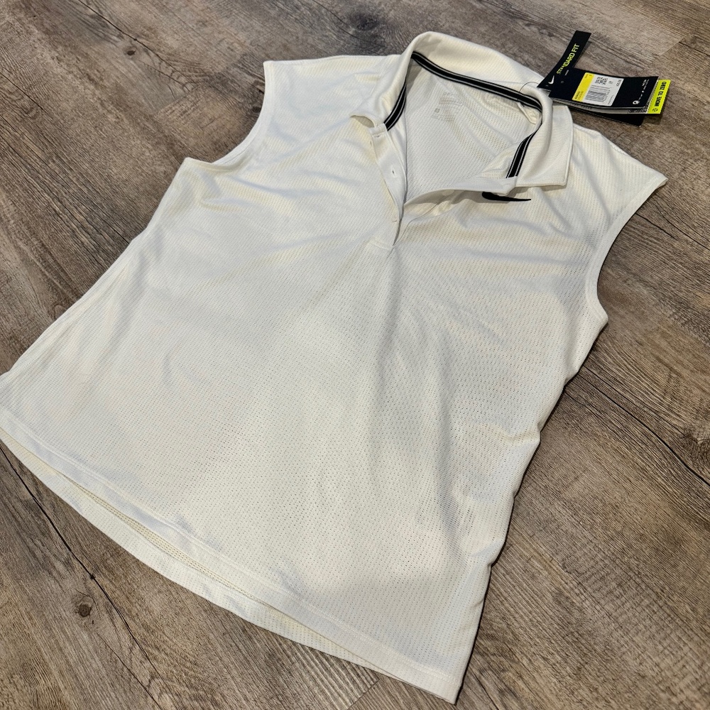 Nike Cap Sleeve White Golf or Tennis Polo - BRAND NEW! Size Small